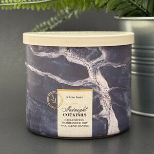BBW Midnight Cocktails White Barn Bath & Body Works 3 Wick Candle